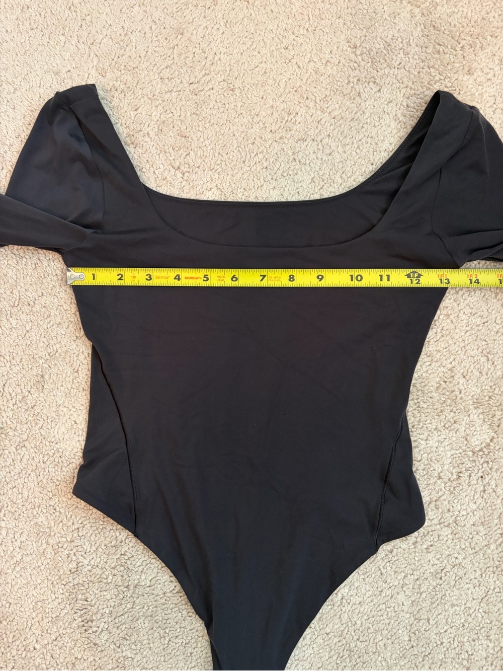 lululemon Nulu Square-Neck Long-Sleeve Bodysuit Women's Size XS Black - Picture 9 of 9